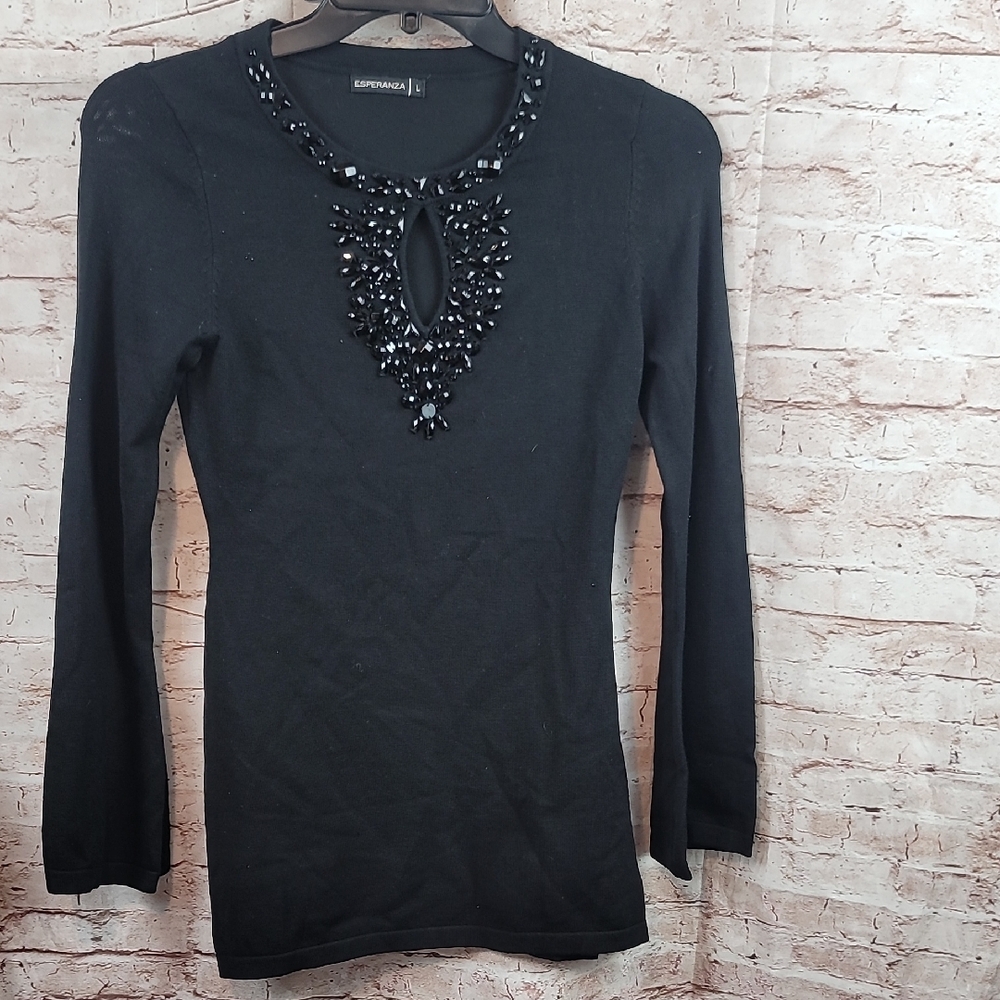 Esperanza sweater black size large